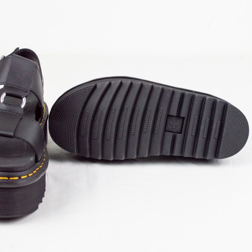 Dr. Martens Francis Black Leather Strap Platform Sandal - Picture 11 of 12